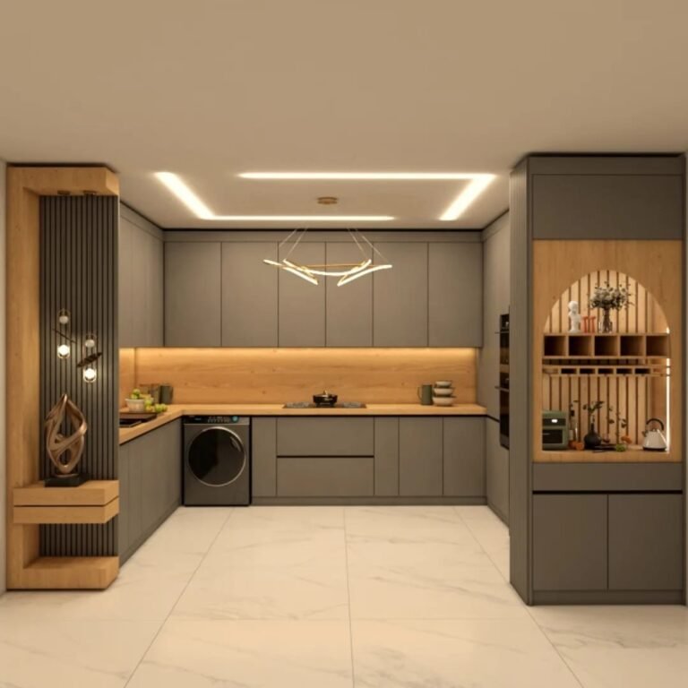 تصميم مطبخ عصري بخامات مقاومة للرطوبة في شمال الرياض