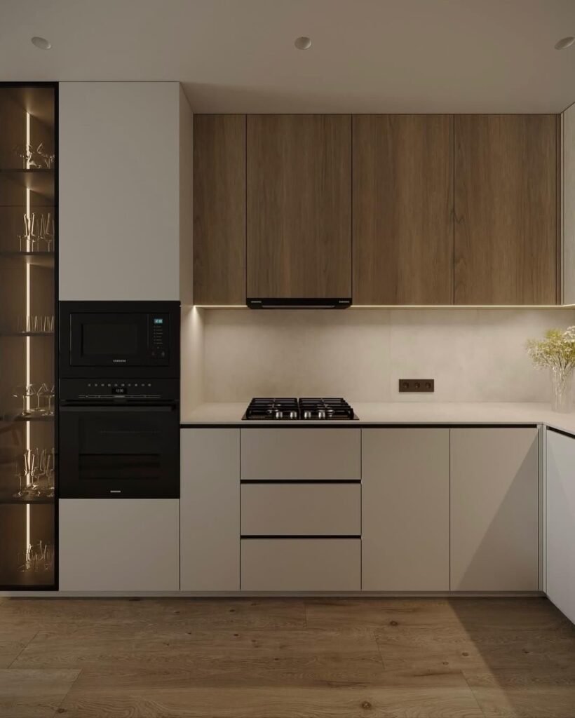 تصميم مطبخ عصري بخامات مقاومة للرطوبة في شمال الرياض